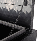 36 Inch Truck Tool Box 36"×17"×18" Heavy Duty Black Aluminum Tread Tool Box with Locks T-Handle Latch Key - Fab Heavy Parts