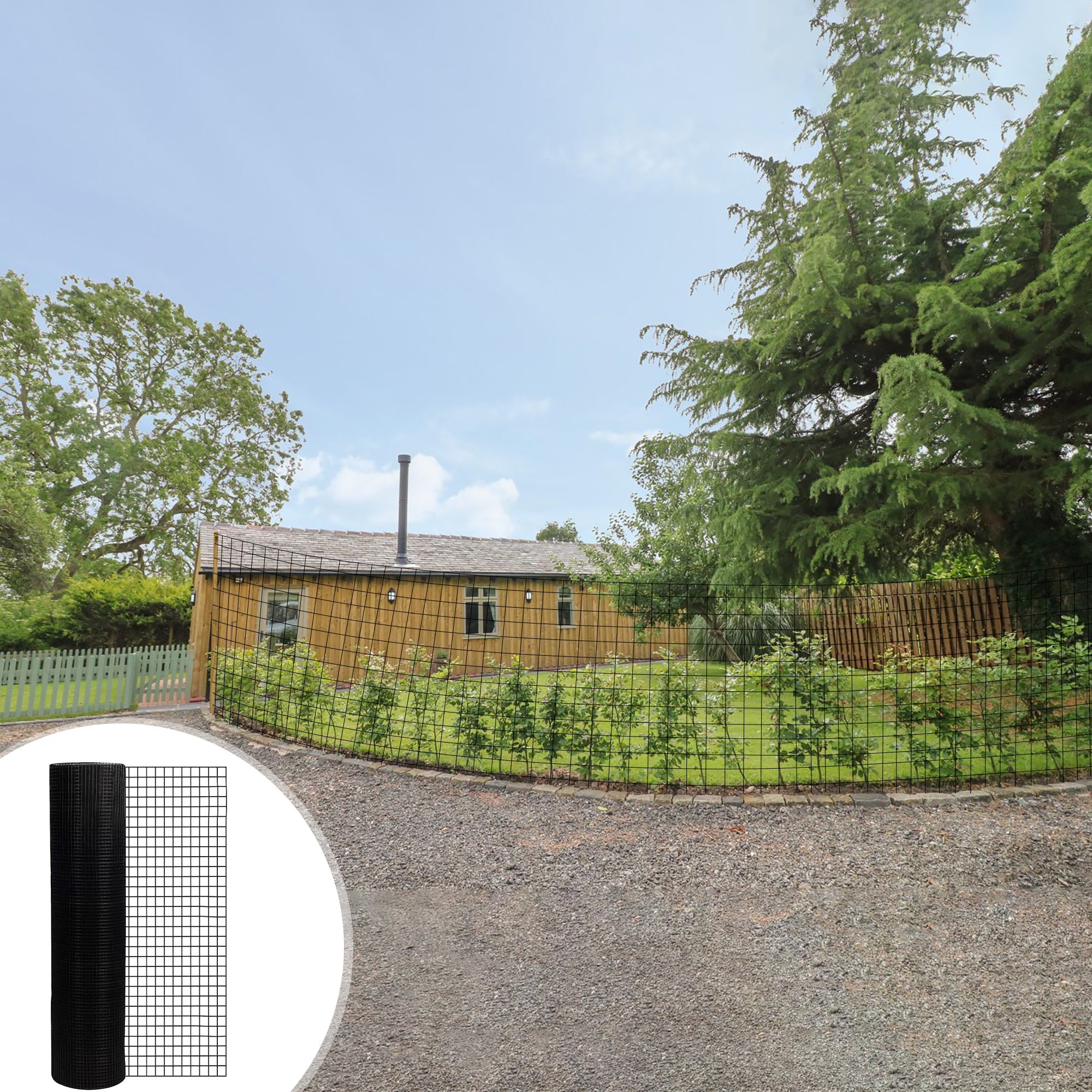36 inch×50 ft Black Vinyl Coated Hardware Cloth 19 Gauge 1/4 inch PVC Welded Wire Fence Steel - Fab Heavy Parts