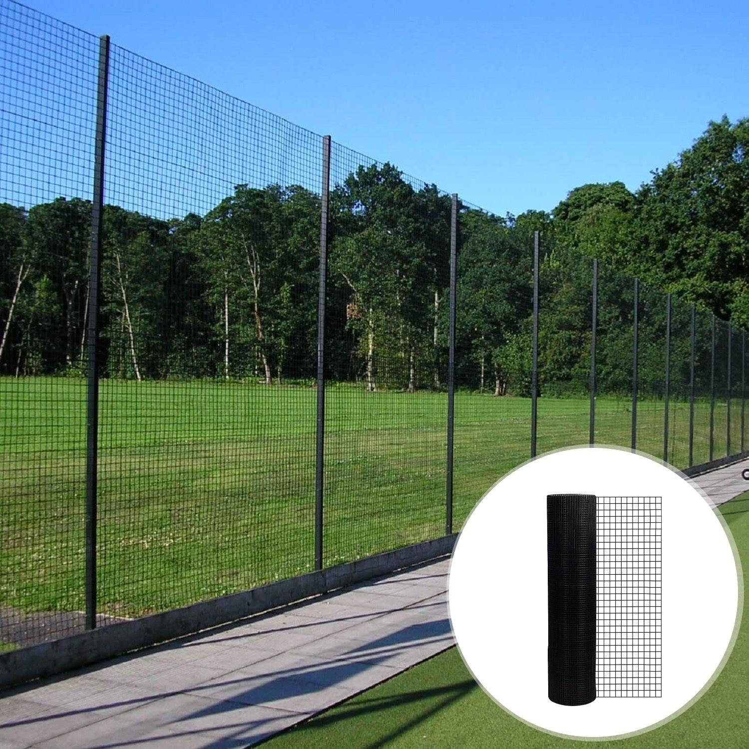 36 inch×50 ft Black Vinyl Coated Hardware Cloth 19 Gauge 1/4 inch PVC Welded Wire Fence Steel - Fab Heavy Parts
