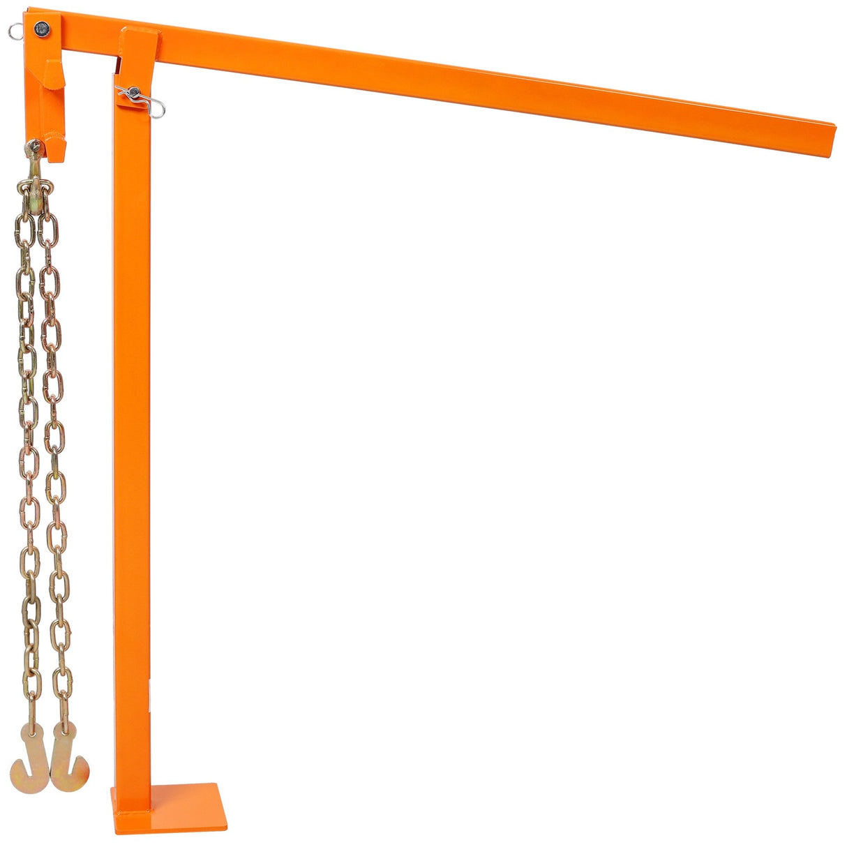 36" T Post Puller Fence Post Puller Heavy Duty Fence Post Puller with 47" Lifting Chain & T Post Puller Plate - Orange - Fab Heavy Parts
