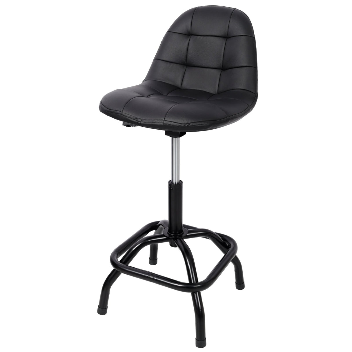 360° Swivel Adjustable Height Bar Stool with High Back Support Modern Counter Stool for Bar Shop Kitchen - Fab Heavy Parts