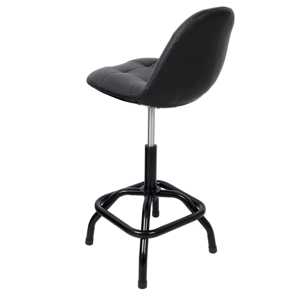 360° Swivel Adjustable Height Bar Stool with High Back Support Modern Counter Stool for Bar Shop Kitchen - Fab Heavy Parts
