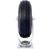 10IN Pneumatic Tire(2PCS Swivel) Caster Wheel Swivel Plate Steel Hub with Ball Bearings 5/8-Inch Bore Centered Axle Black