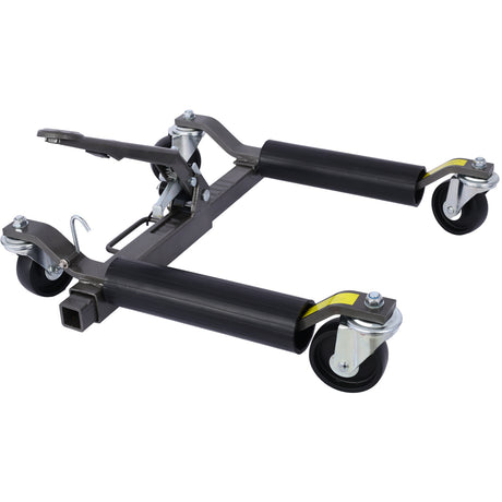 Set of 2 Wheel Dolly Car Skates Positioning Hydraulic Tire Jack Ratcheting Foot Pedal Lift 1,250lbs Capacity