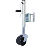 1500lbs Trailer Jack with Double Wheel Adjustable 12" Lift Swivel Tongue Towing