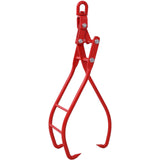 36in 3 Claw Log Grapple Eagle Claws Design Log Lifting Tongs Timber Lifting Tongs - Red - Fab Heavy Parts
