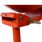 370W Portable Electric Concrete Mixer Cement Mixing Barrow Machine Mortar Handle with Wheel 4.6 cu/ft. - Orange - Fab Heavy Parts