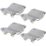 Set of 4 Heavy Duty 4 Tire Wheel Dolly Car Stakes 6000lbs Capacity--Gray