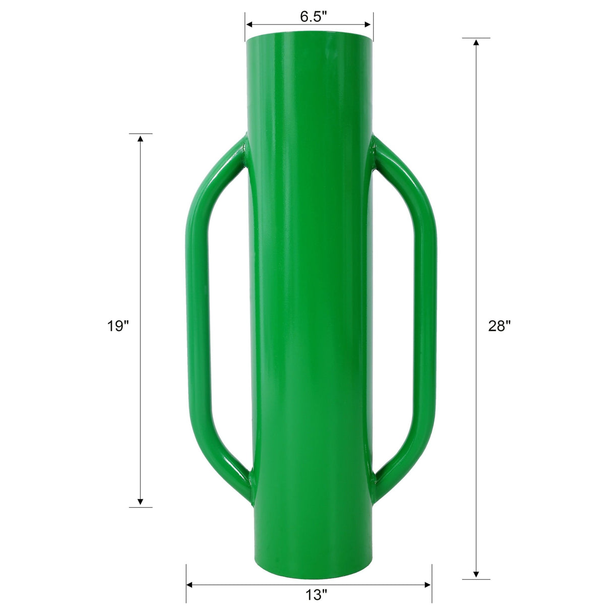 37LB Metal Iron Fence Post Driver with Handle Heavy Duty T Post Pounder Rammer - Green - Fab Heavy Parts