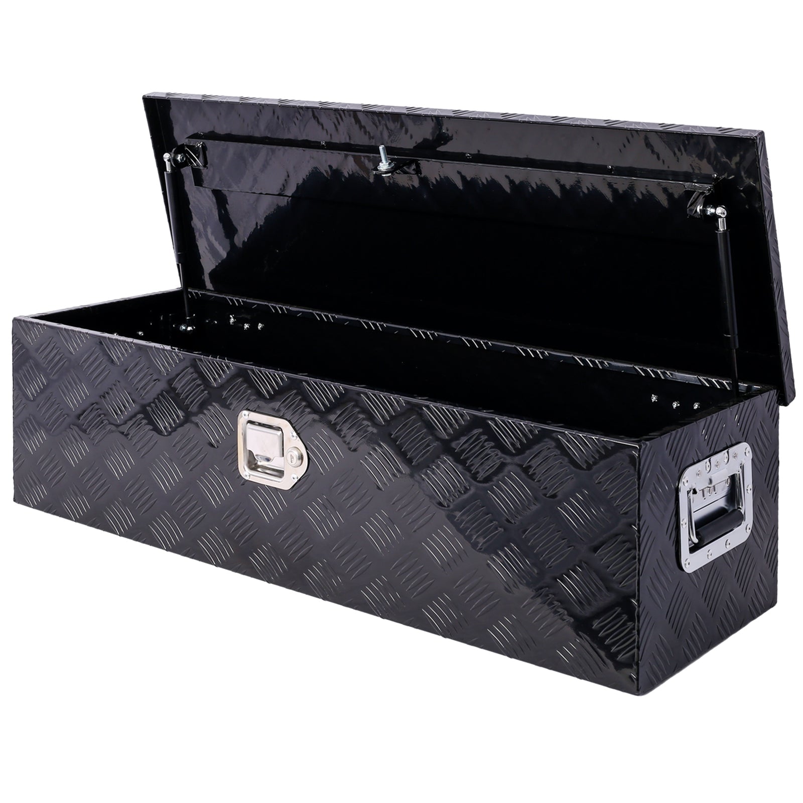 39 Inch Truck Box Aluminum Tool Box Heavy Duty w/Lock Keys 39x13x10inch - Black - Fab Heavy Parts