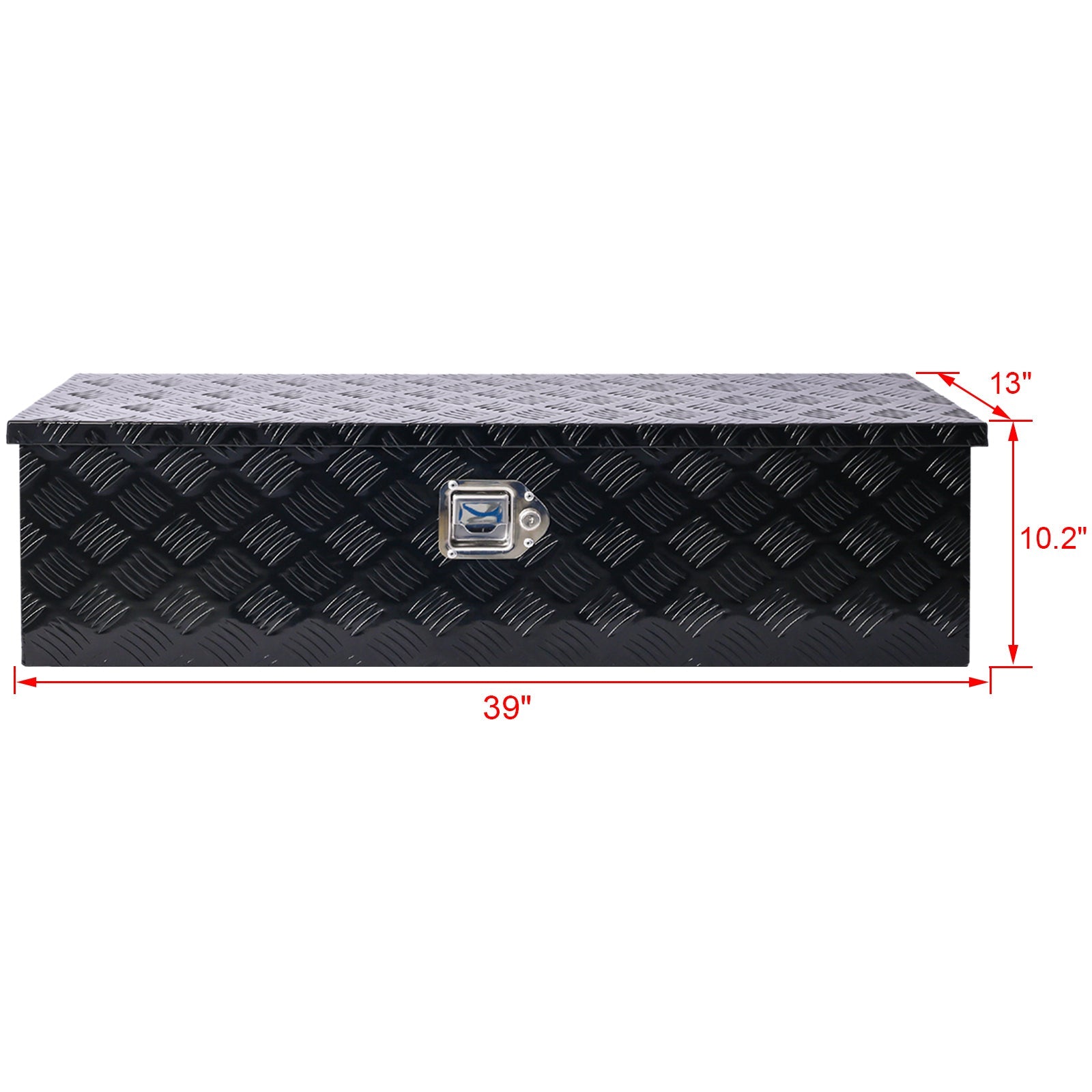 39 Inch Truck Box Aluminum Tool Box Heavy Duty w/Lock Keys 39x13x10inch - Black - Fab Heavy Parts