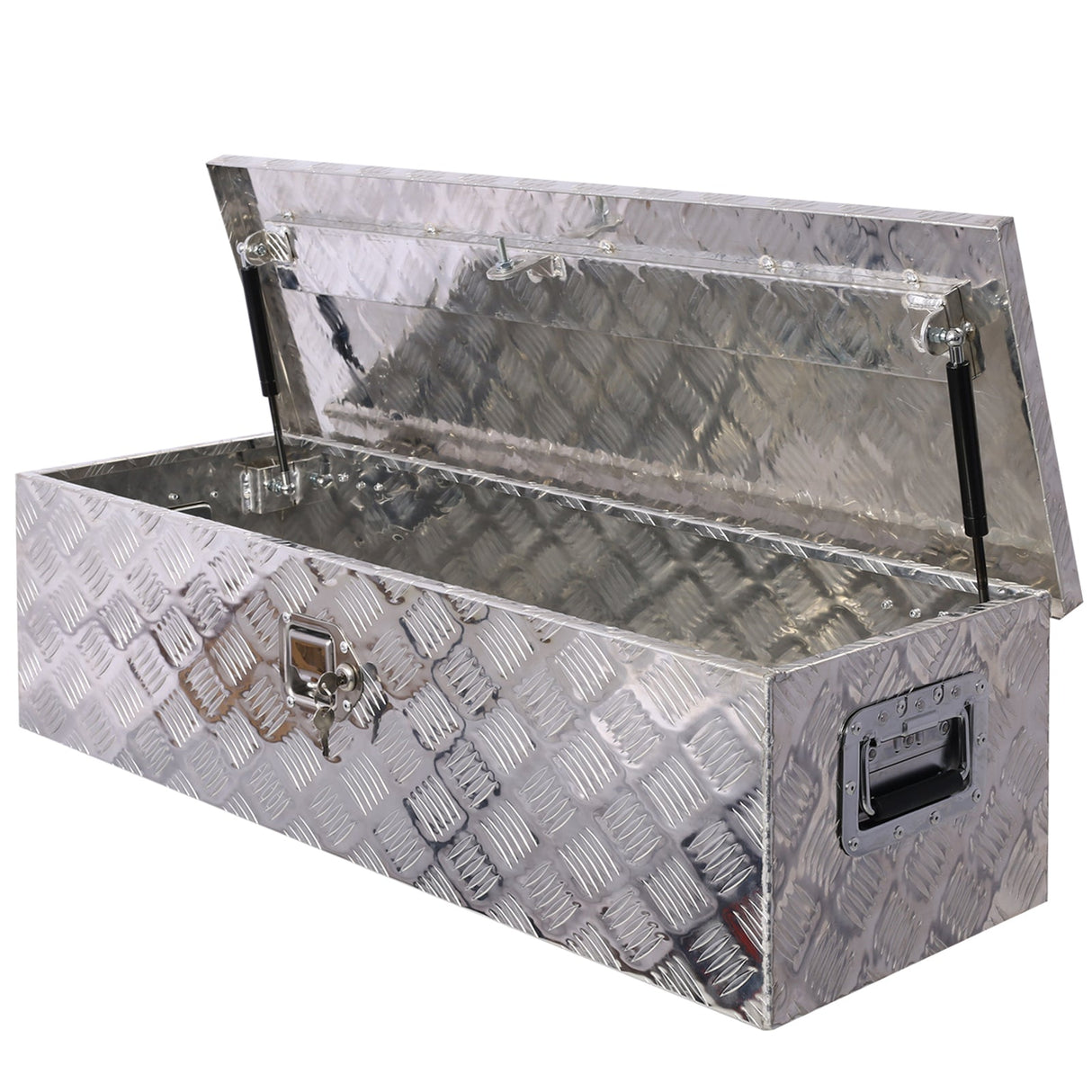 39 Inch Truck Box Aluminum Tool Box Heavy Duty w/Lock Keys 39x13x10inch - Silver - Fab Heavy Parts