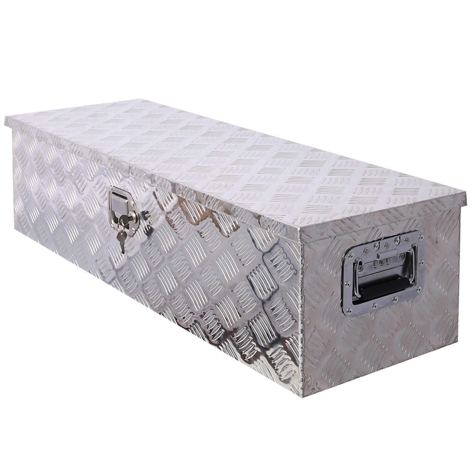 39 Inch Truck Box Aluminum Tool Box Heavy Duty w/Lock Keys 39x13x10inch - Silver - Fab Heavy Parts