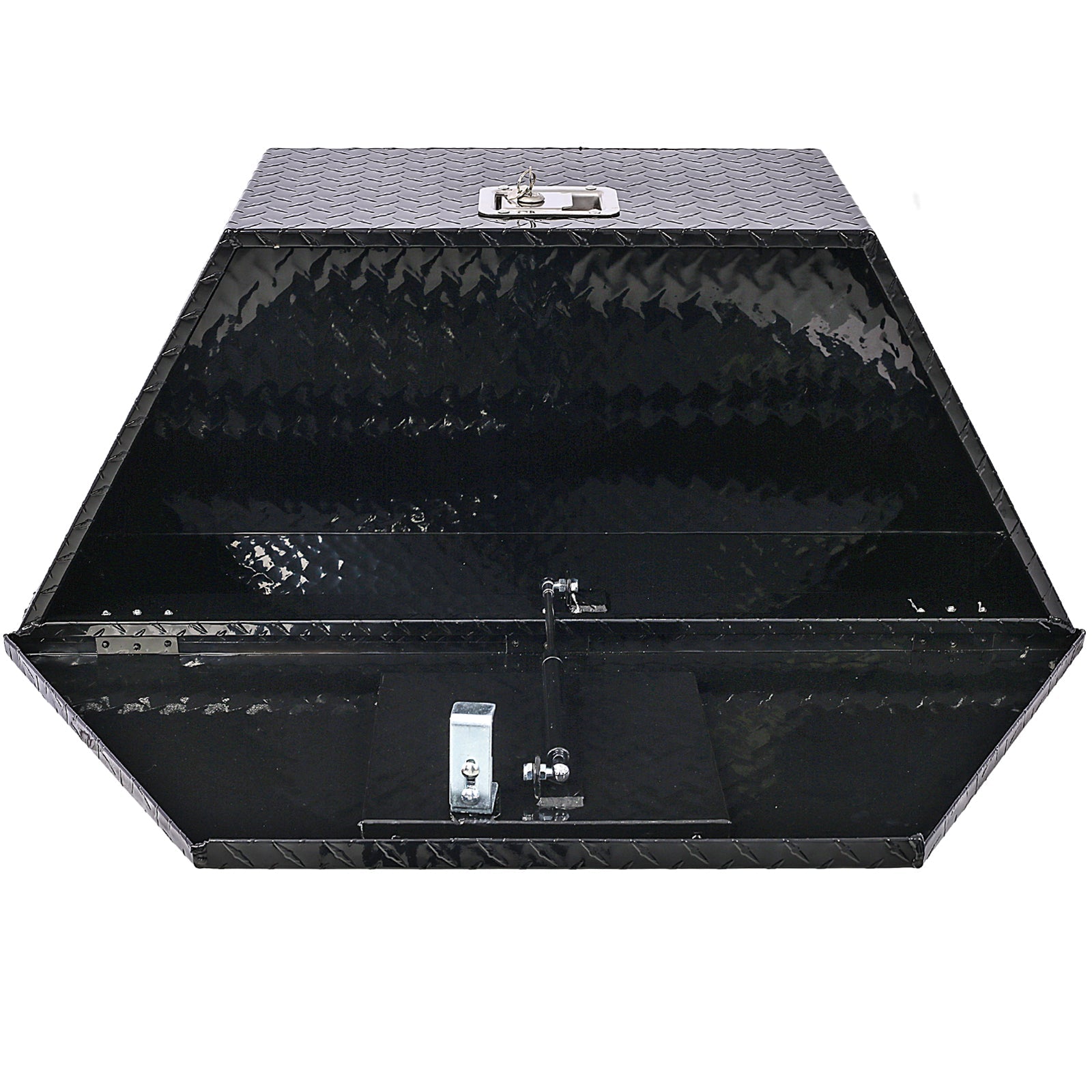 39 Inch Truck Box Aluminum Tool Box Heavy Duty w/Lock Keys 39x16.5x11.8inch - Black - Fab Heavy Parts