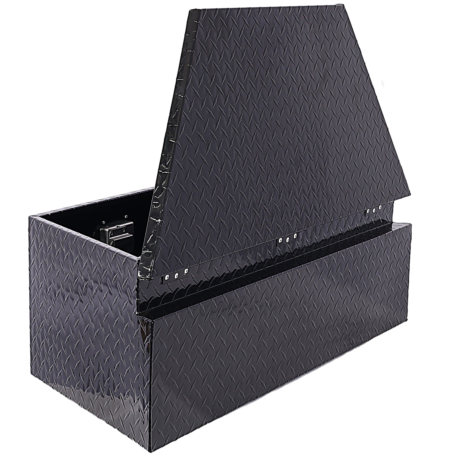 39 Inch Truck Box Aluminum Tool Box Heavy Duty w/Lock Keys 39x16.5x11.8inch - Black - Fab Heavy Parts