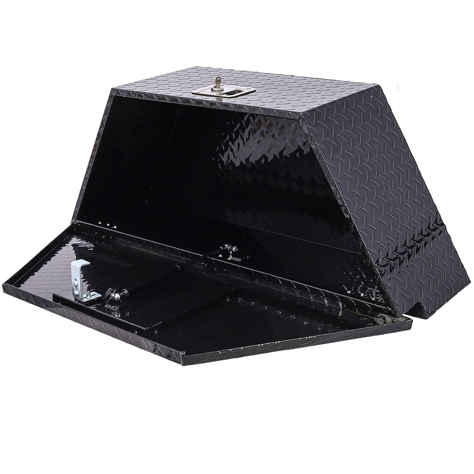 39 Inch Truck Box Aluminum Tool Box Heavy Duty w/Lock Keys 39x16.5x11.8inch - Black - Fab Heavy Parts