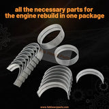 Overhaul Rebuild Kit Fits for Caterpillar CAT Engine 3054 3054B with Standard Bearings Final clearance