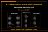 6 PCS Fuel Injector Nozzle Ass'y 8N7005 8N-7005 Fits for Caterpillar 235 330 350 Excavator D5 D6 Tractor 936 950 Loader