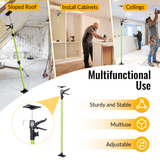 4 paquete de soporte ajustable Pole Steel System de soporte de 3er manual se extiende de 45 a 114 pulgadas con la bolsa de transporte-Green