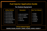 Inyector de combustible 1G065-53002 1G065-53900 1G065-53902 para motor Kubota D1005 D1105 D905 V1305 V1505