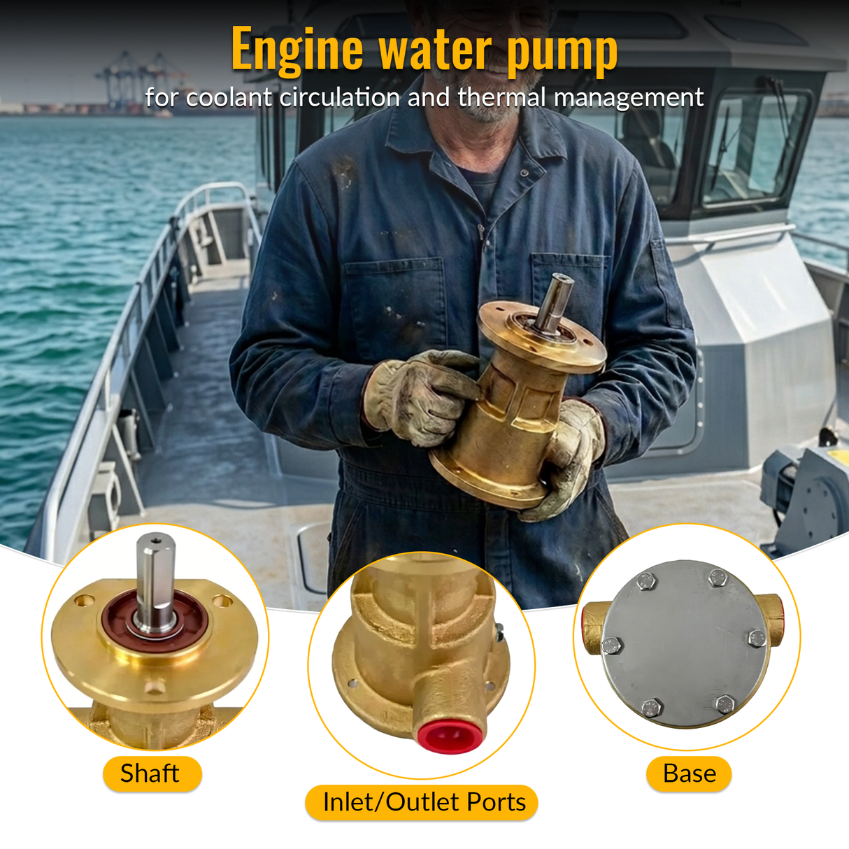 JPR-NL20IP JMP Marine Northern Lights Generator Raw Water Pump Replacement