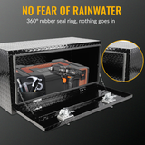 36 Inch Truck Tool Box 36"×17"×18" Heavy Duty Black Aluminum Tread Tool Box na may Locks T-Handle Latch Key