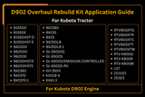 D902 Overhaul Rebuild Kit Kubota RTV900 RTV900G RTV900G9 RTV900R RTV900T RTV900W