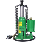 エア油圧ボトルジャック12トン/24000ポンドすべて溶接された9.8-19.3インチリフティングレンジマニュアルハンドルとエアポンプ - グリーン
