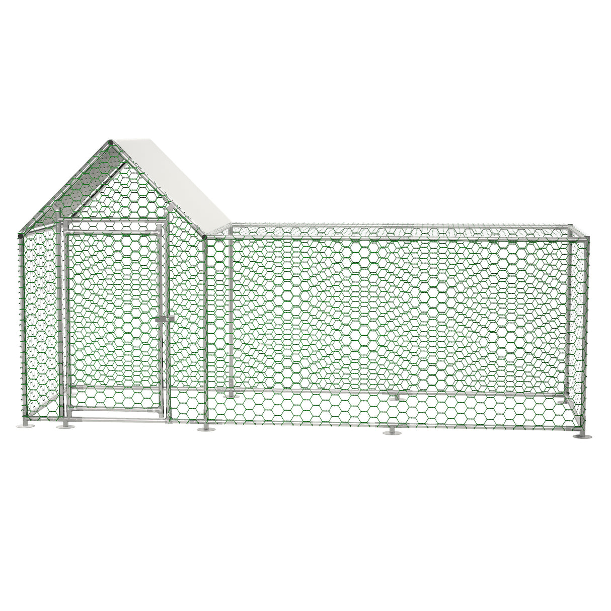 10x3FT Metal Chicken Coop with Cover