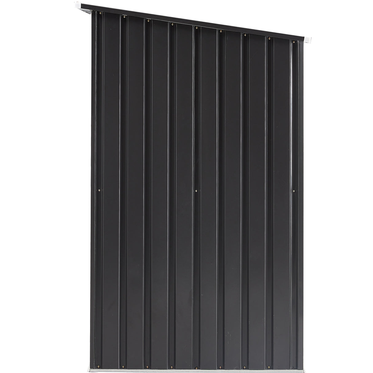 3 x 3 FT Outdoor Storage Shed with Single Lockable Door Metal Steel--Dark Gray