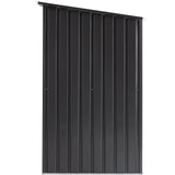 3 x 3 FT Outdoor Storage Shed with Single Lockable Door Metal Steel--Dark Gray