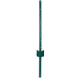 3Feet 10Pack Heavy Duty Metal Fence Post with U - Channel Steel U - Post for Holding Garden Wire Corner Anchor - Green - Fab Heavy Parts