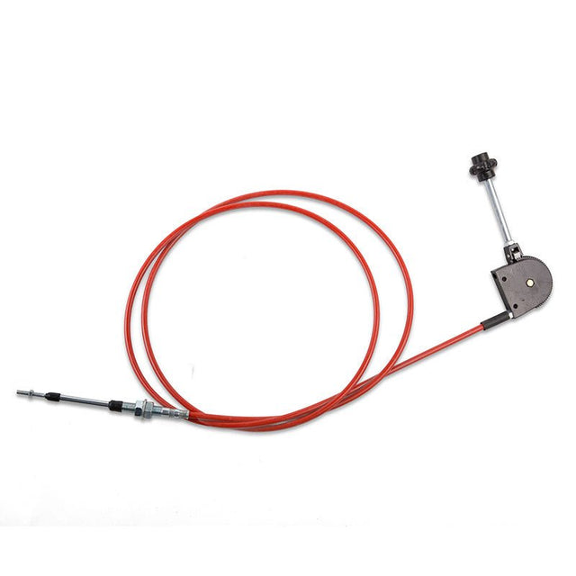 3M, 118" Throttle Cable with Control Handle Fits for CASE Volvo Fits Komatsu JCB CAT JD - Fab Heavy Parts