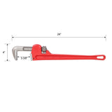 3Pcs 14&18&24 - inch Straight Heavy Duty Pipe Wrench Set Adjustable Alloy Steel Grip - Fab Heavy Parts
