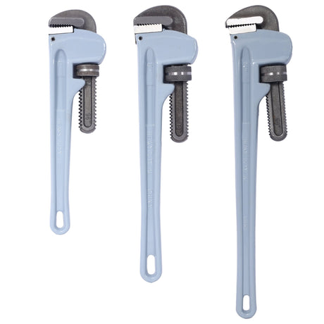 3PCS Aluminium Pipe Wrench Set Adjustable Jaw Plumbing 14" 18" 24" inch - Fab Heavy Parts