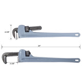 3PCS Aluminium Pipe Wrench Set Adjustable Jaw Plumbing 14" 18" 24" inch - Fab Heavy Parts