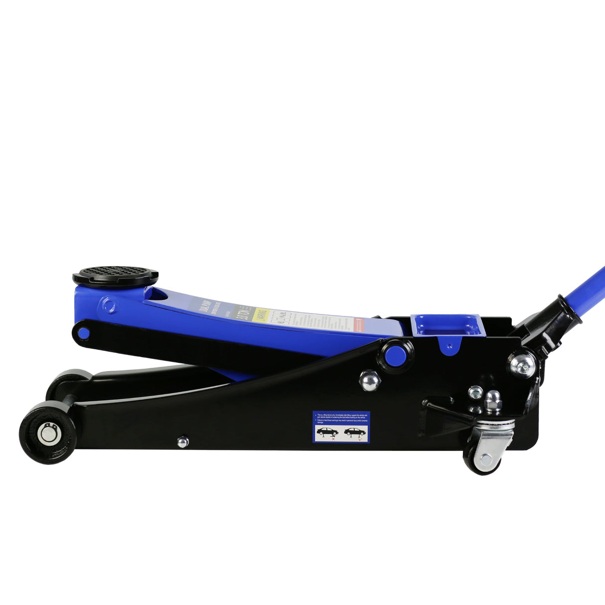 3T Hydraulic Ultra Low Floor Jack with Dual Pistons Quick Lift Pump Lifting Range 3.3" - 19.7" - Fab Heavy Parts