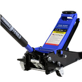 3T Hydraulic Ultra Low Floor Jack with Dual Pistons Quick Lift Pump Lifting Range 3.3" - 19.7" - Fab Heavy Parts