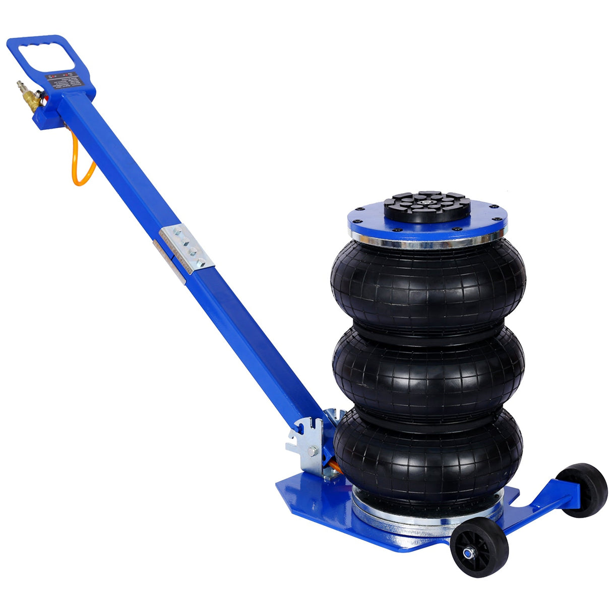 3T Triple Bag Air Jack Pneumatic Jack 3 bag Lifting 16in Capacity 6600lbs - Blue - Fab Heavy Parts