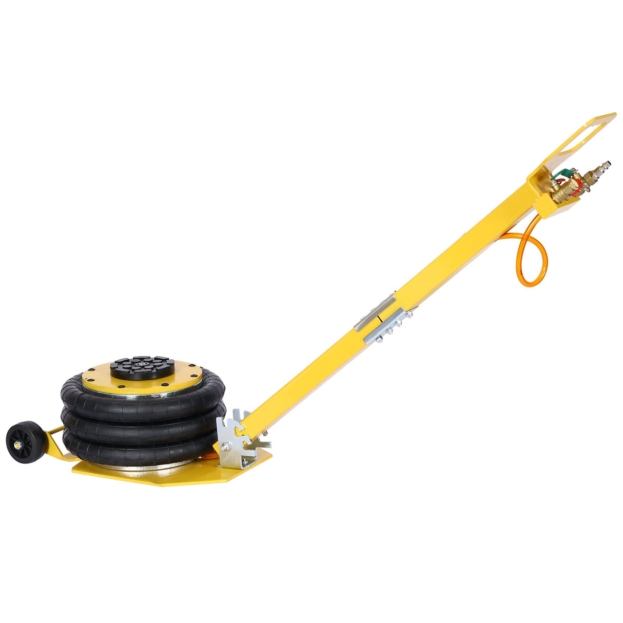 3T Triple Bag Air Jack Pneumatic Jack 3 bag Lifting 16in Capacity 6600lbs - Yellow - Fab Heavy Parts