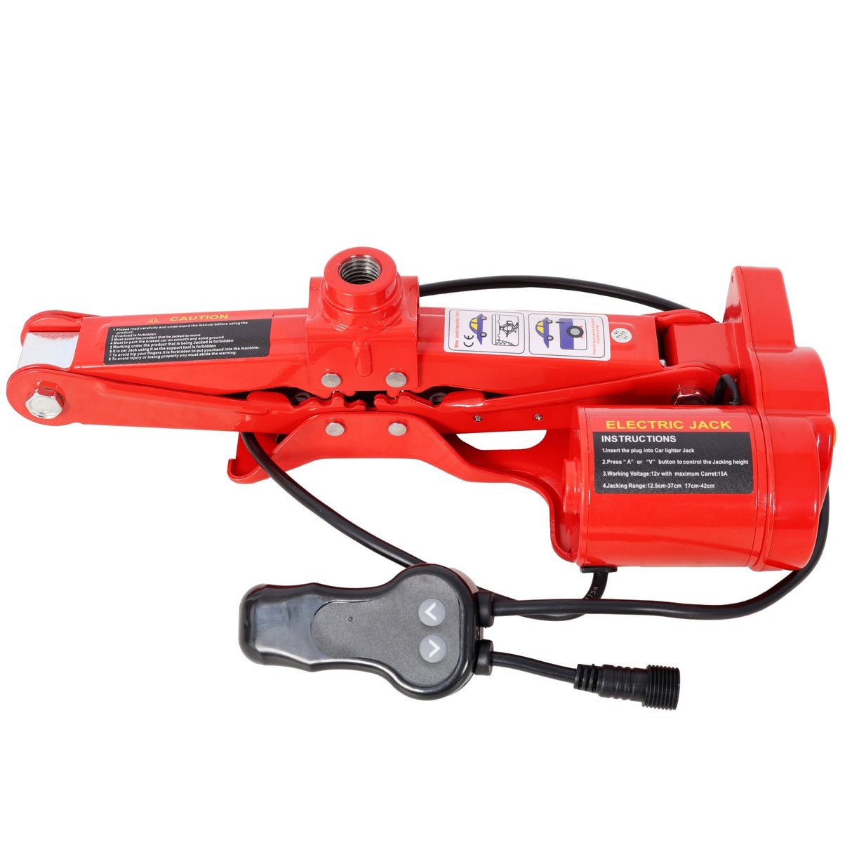 3Ton 12V Electric Car Scissor Jack Kit Heavy Duty Portable Auto Lift Floor Jack Roadside Emergency Tire Changing Tool for Sedans & SUVs - Fab Heavy Parts
