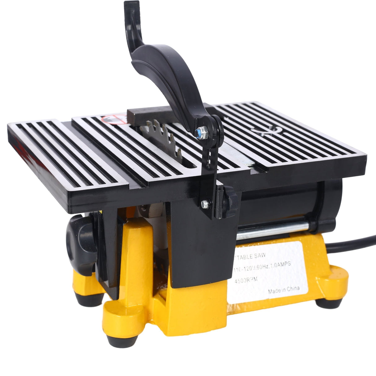 4" 90W Mini Table Saw Top Cut Off Miter Multifunctional Desktop w/ 3 Blades - Fab Heavy Parts