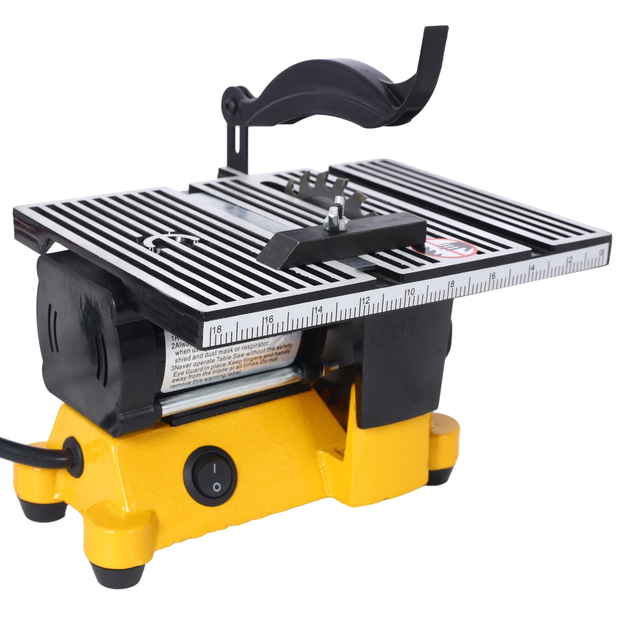 4" 90W Mini Table Saw Top Cut Off Miter Multifunctional Desktop w/ 3 Blades - Fab Heavy Parts