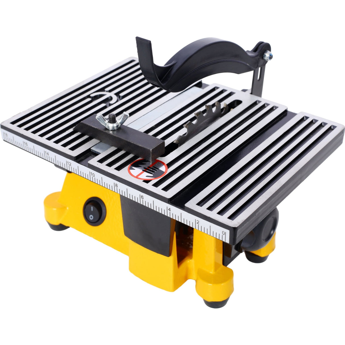 4" 90W Mini Table Saw Top Cut Off Miter Multifunctional Desktop w/ 3 Blades - Fab Heavy Parts