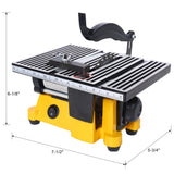 4" 90W Mini Table Saw Top Cut Off Miter Multifunctional Desktop w/ 3 Blades - Fab Heavy Parts