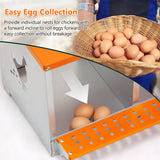 4 - Bay Metal Chicken Nesting Box Wall Mount Easy Egg Collection Vented Galvanized Steel - Orange - Fab Heavy Parts