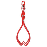 4 Claw Timber Log Lifting Logging Tongs Grabber 28" Red - Fab Heavy Parts
