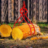 4 Claw Timber Log Lifting Logging Tongs Grabber 28" Red - Fab Heavy Parts