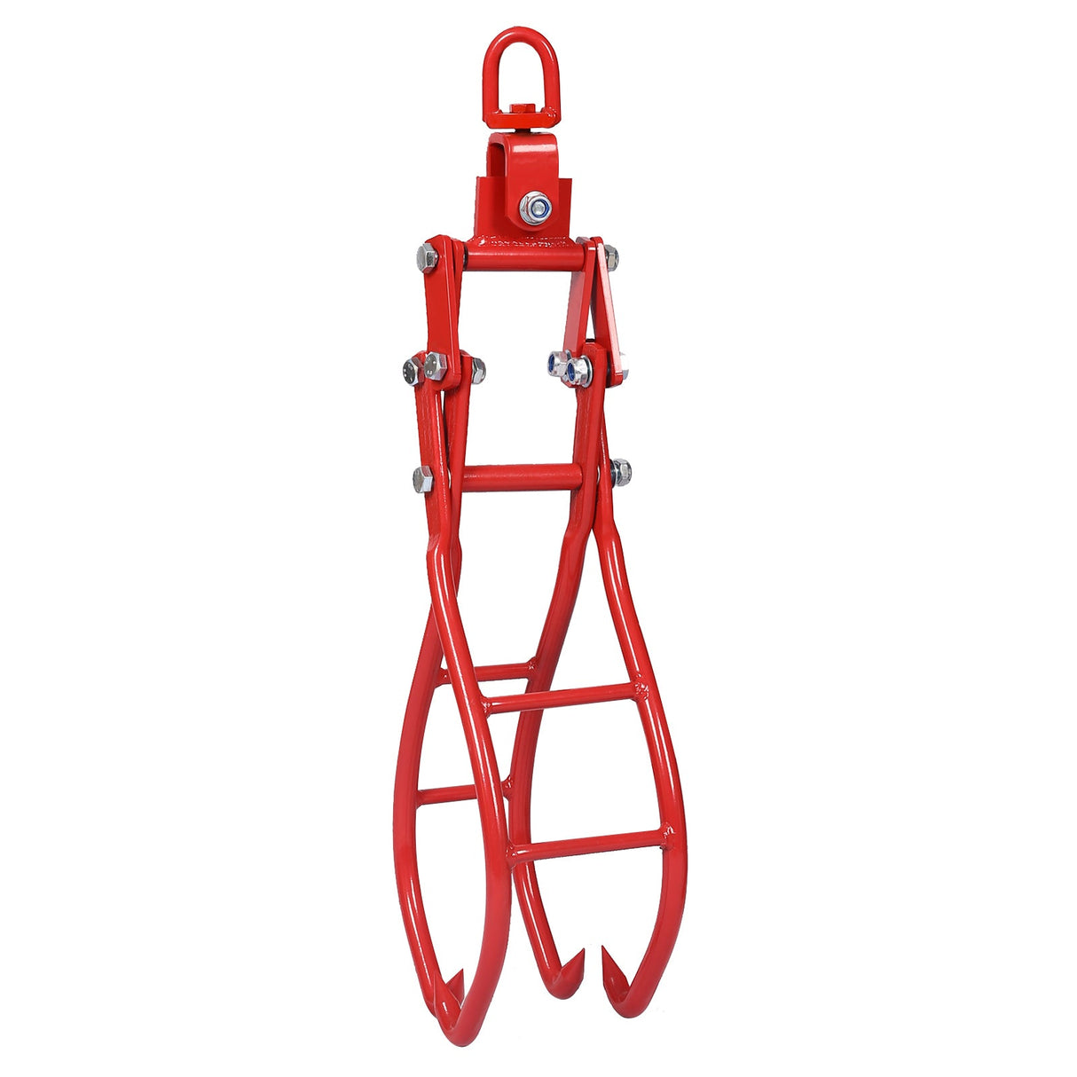 4 Claw Timber Log Lifting Logging Tongs Grabber 28" Red - Fab Heavy Parts