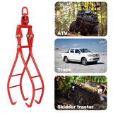 4 Claw Timber Log Lifting Logging Tongs Grabber Tong 36" Red - Fab Heavy Parts